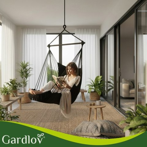 Huśtawka - fotel wiszący 210cm czarny Gardlov