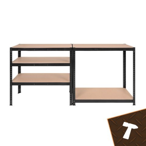 Regał magazynowy - czarny 180x90x40 Bigstren