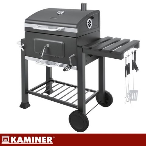 Grill ogrodowy z pokrywą 116x55x120cm Kaminer