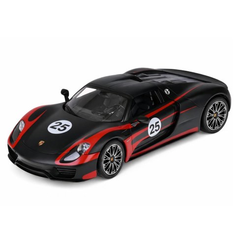 Auto Porsche 918 Spyder Performance Zdalnie Sterowane RC Czarne Rastar 1:14