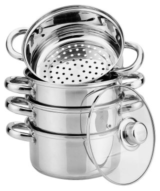 Garnek do gotowania na parze, stal zestaw 5 elementów śr.18cm 2,5l kinghoff