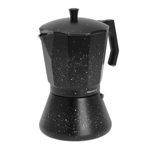 Kawiarka espresso, czarny marmurek 12 filiżanek klausberg
