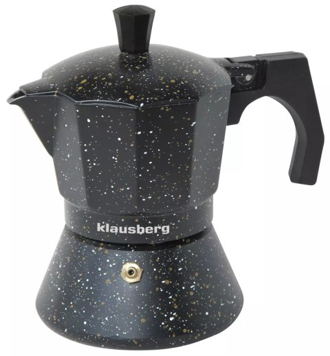 Kawiarka espresso, czarny marmurek 6 filiżanek klausberg