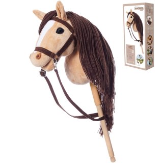 Koń na kiju hobby horse hoppihorse a3 beżowy, maść bułana