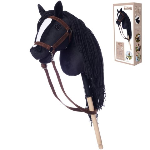 Koń na kiju hobby horse hoppihorse a3 czarny, maść kara