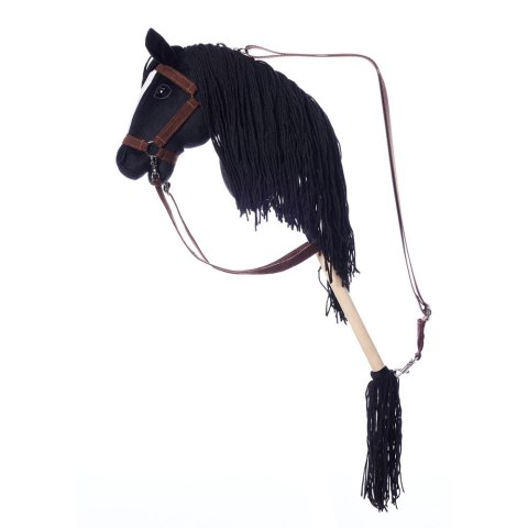 Koń na kiju hobby horse hoppihorse a3 czarny, maść kara