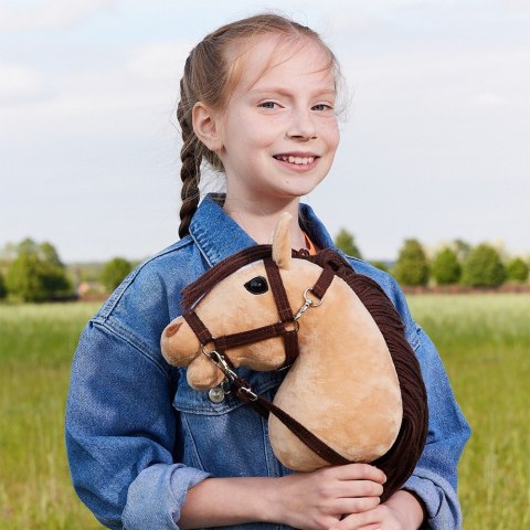 Koń na kiju hobby horse hoppihorse a4 beżowy, maść bułana