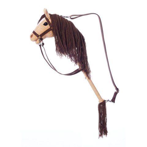 Koń na kiju hobby horse hoppihorse a4 beżowy, maść bułana