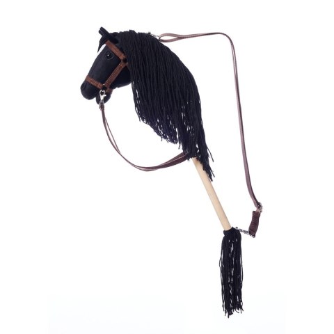 Koń na kiju hobby horse hoppihorse a4 czarny, maść kara