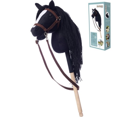 Koń na kiju hobby horse hoppihorse a4 czarny, maść kara