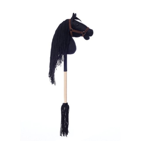 Koń na kiju hobby horse hoppihorse a4 czarny, maść kara