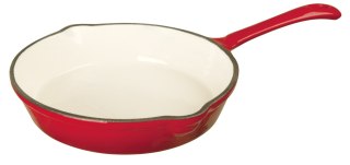 Patelnia głęboka emaliowana, żeliwo, czerwony śr.20cm kinghoff