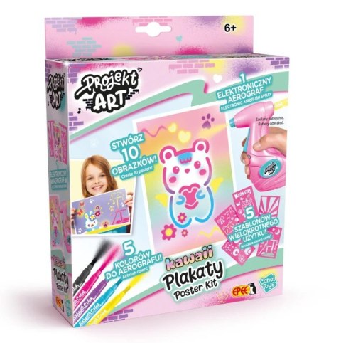 Projekt art - plakaty kawaii - kreatywny zestaw z elektronicznym aerografem
