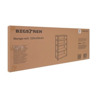 Regał magazynowy - czarny 222x100x45 Bigstren