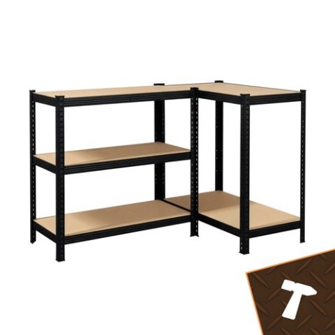 Regał magazynowy - czarny 222x100x45 Bigstren
