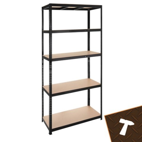 Regał magazynowy - czarny 222x100x45 Bigstren