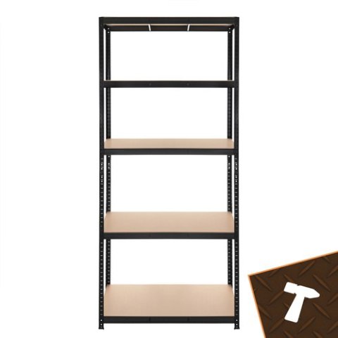 Regał magazynowy - czarny 222x100x45 Bigstren