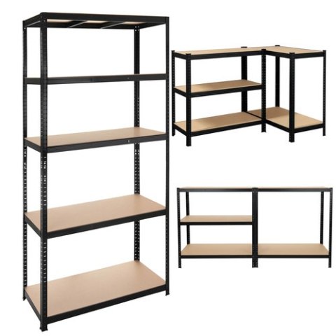Regał magazynowy - czarny 222x100x45 Bigstren