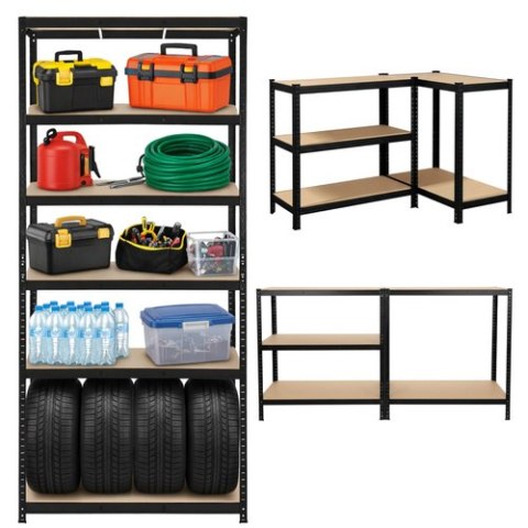 Regał magazynowy - czarny 222x100x45 Bigstren