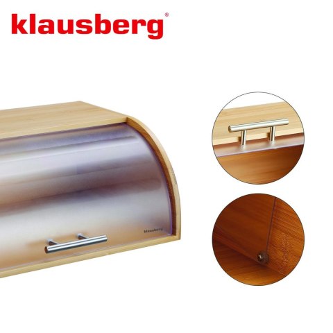 Chlebak bambusowy z akrylową pokrywą, klausberg, kb-7874