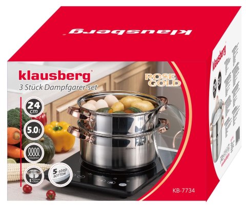 Garnek do gotowania na parze 3 elm, 24cm, 5,0l kb-7734