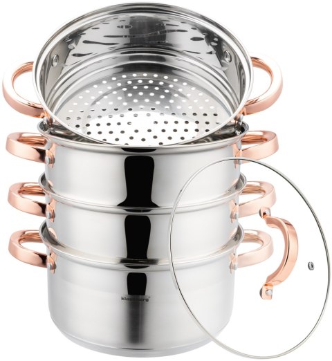 Garnek do gotowania na parze 5elm, 22cm 4,0l kb-7733