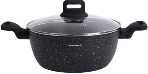 Garnek, kolor czarny-marmurek, śr.24cm, 3,79l klausberg