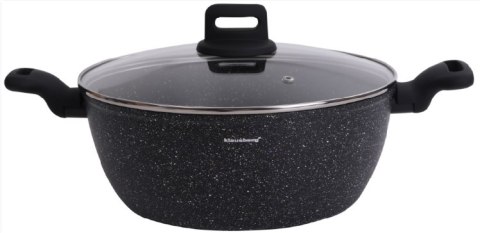 Garnek, kolor czarny-marmurek, śr.28cm, 5,71l klausberg
