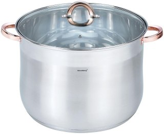 Garnek stalowy z pokrywą, 22.4l, śr.34cm, klausberg, kb-7798