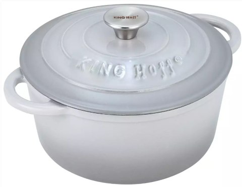 Garnek z pokrywą, żeliwo śr.21cm 2,4l szary kinghoff