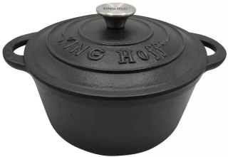 Garnek z pokrywą, żeliwo śr.22cm 2.4 l kinghoff