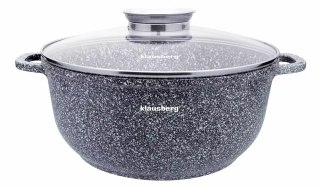 Garnek z pokrywką, aluminium szary marmurek śr.26cm 5,6l klausberg