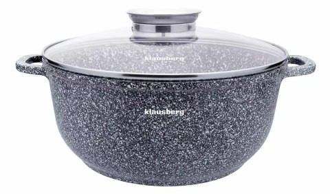 Garnek z pokrywką, aluminium szary marmurek śr.26cm 5,6l klausberg