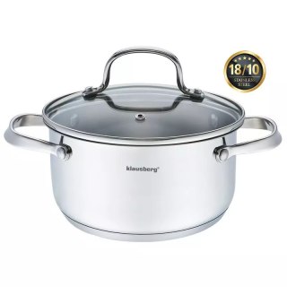 Garnek z pokrywką stal, śr.18cm 2,5l klausberg