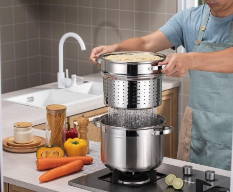 Garnek z wkładem do gotowania makaronu 24cm, 7,5l kb-7738