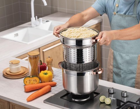 Garnek z wkładem do gotowania makaronu 7,5l, 24cm kb-7739