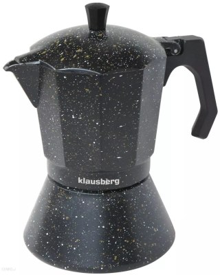 Kawiarka espresso, czarny marmurek 9 filiżanek klausberg