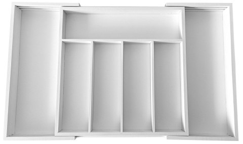 Organizer bambusowy do szuflady, biały, 52x31,5x5 kinghoff