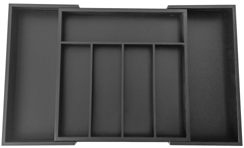Organizer bambusowy do szuflady, czarny, 52x31,5x5 kinghoff