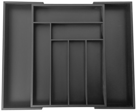 Organizer bambusowy do szuflady, czarny, 52x43x5 kinghoff