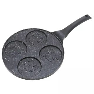 Patelnia do placków, naleśników, aluminium, czarny marmurek śr.26,5cm kinghoff