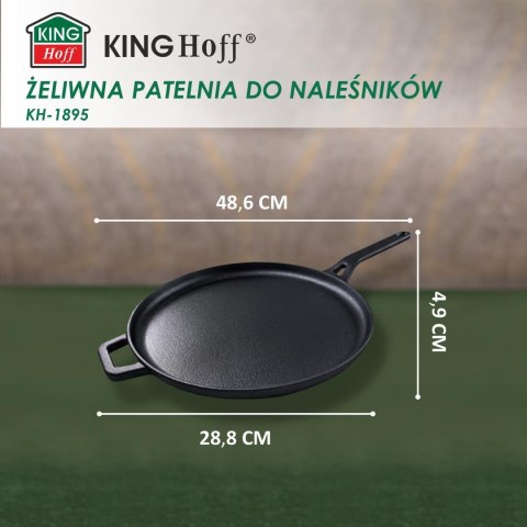 Żeliwna patelnia do naleśników, śr.29cm, kinghoff, kh-1895