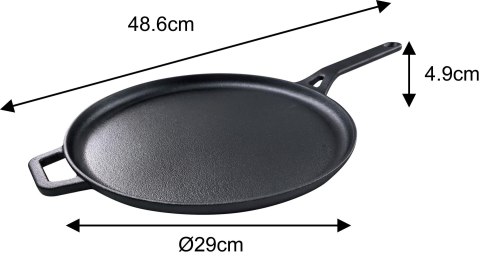 Żeliwna patelnia do naleśników, śr.29cm, kinghoff, kh-1895