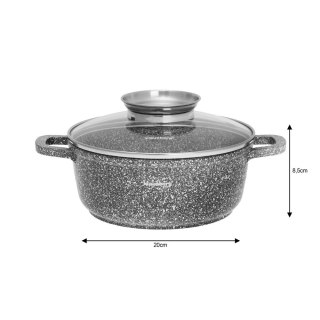 Zestaw garnków z marmurową powłoką 6 elementów śr.20/24/28 cm klausberg