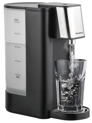 Dozownik gorącej wody, dyspenser, czarny ze srebrnymi elementami ze stali nierdzewnej 2,5l, klausberg, kb-7877