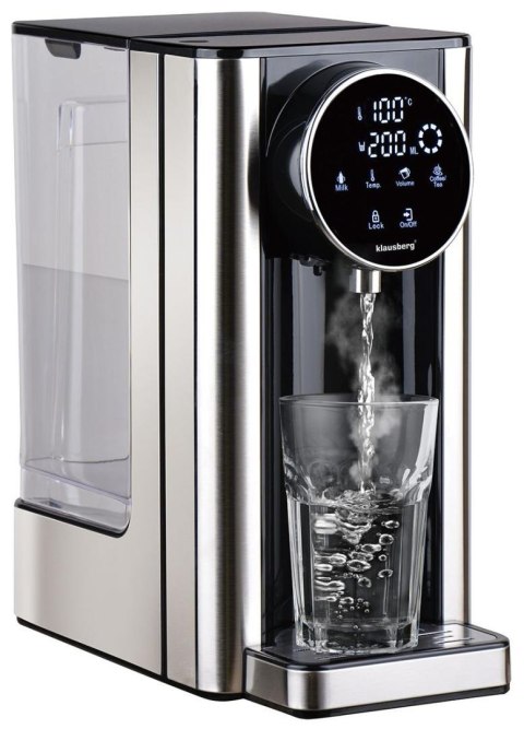 Dozownik gorącej wody, dyspenser, dotykowy panel led, regulacja temperatury i objętości, 2,7l, klausberg, kb-7880