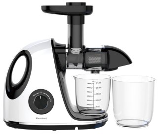 Wyciskarka wolnoobrotowa do owoców i warzyw, pozioma z uchwytem, 150w, biała, klausberg, kb-7864