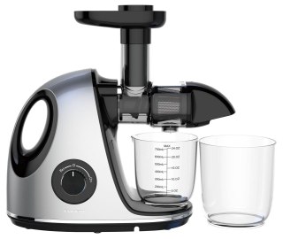 Wyciskarka wolnoobrotowa do owoców i warzyw, pozioma z uchwytem, 150w, szara, klausberg, kb-7863