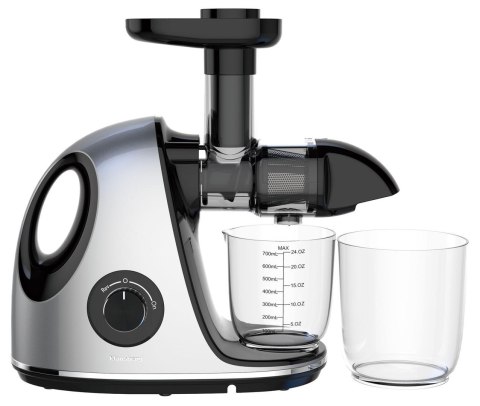 Wyciskarka wolnoobrotowa do owoców i warzyw, pozioma z uchwytem, 150w, szara, klausberg, kb-7863