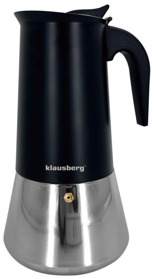 Zaparzacz do kawy espresso, stal nierdzewna, 12 filiżanek, czarny/srebrny, klausberg, kb-7847